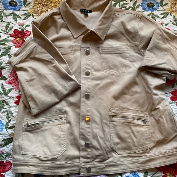 Tan Jean Jacket - Picture 1 of 2